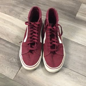 Burgundy vans size 9